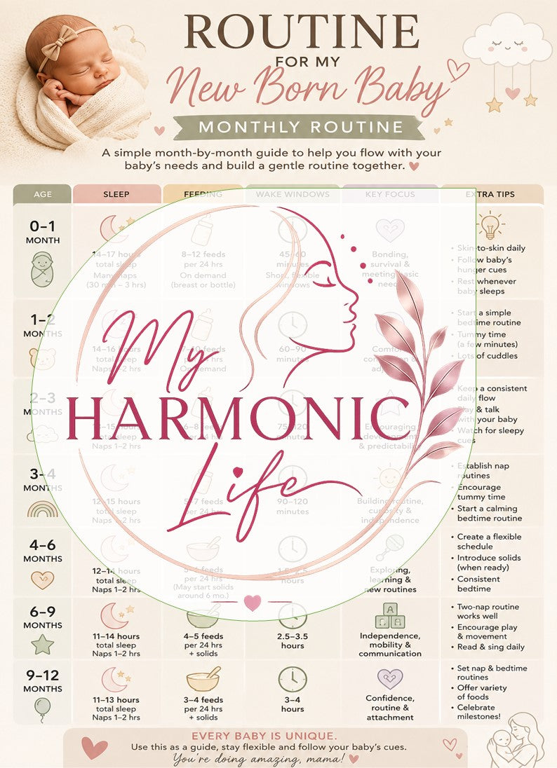 New Born Monthly Routine